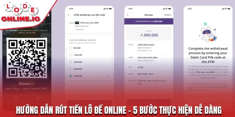 hướng dẫn rút tiền lô đề online
